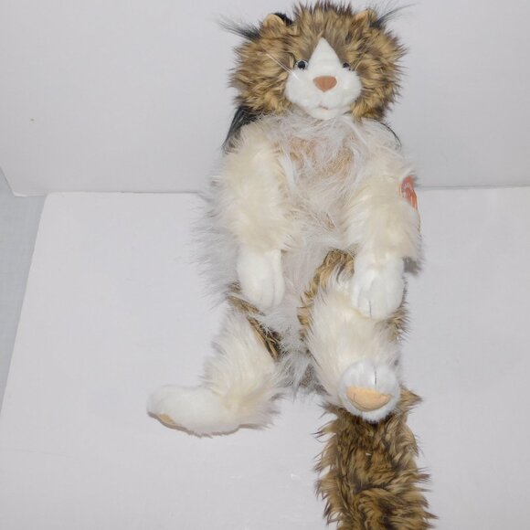 Folkmanis Ragdoll Cat Hand Puppet Brown White Kitty New w Tag - Picture 8 of 10